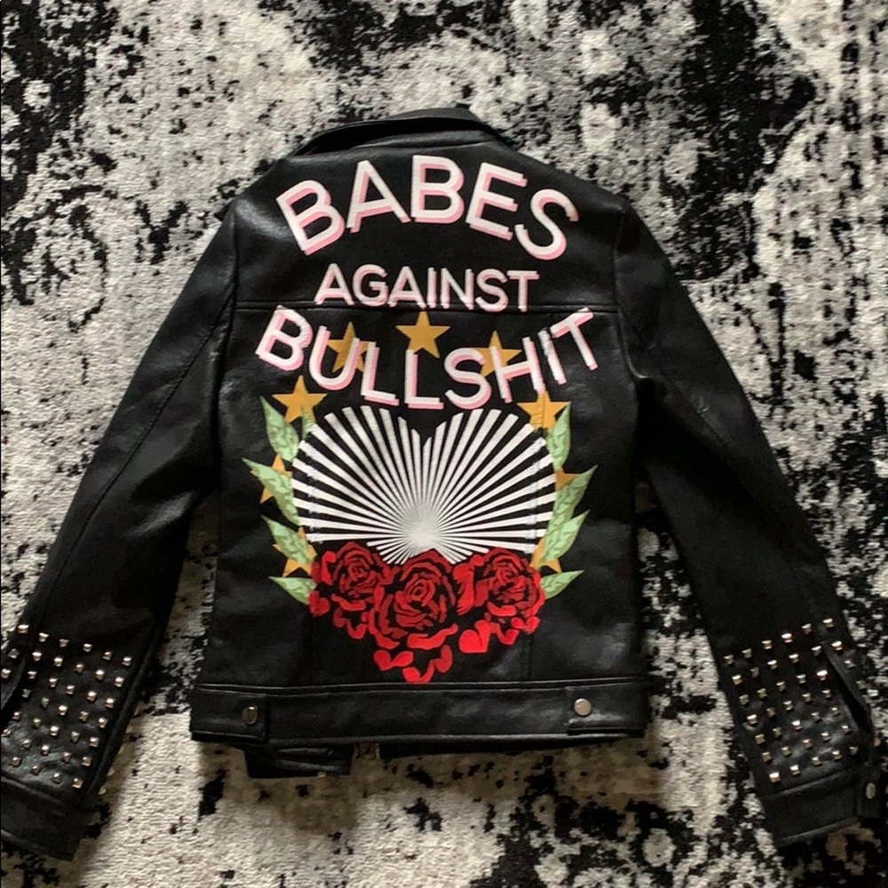 Nasty Gal Vegan Leather Motorcycle Jacket